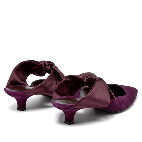 THE ROW Coco bow-embellished suede mules - Picture 3 of 12